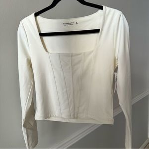 Abercrombie White long sleeve top